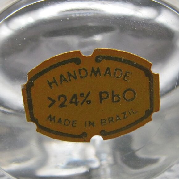 Handcrafted Crystal Heart Art Glass Bud Vase Paperweight Made in Brazil - Picture 5 of 14